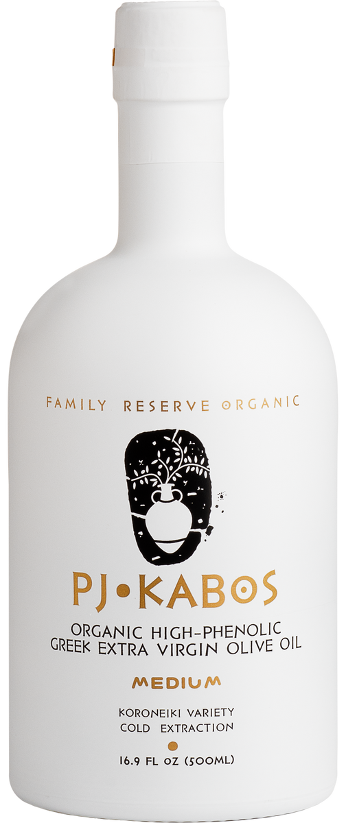 PJ Kabos Family Reserve - Organic Medium EVOO - 500ml | Diane Kochilas