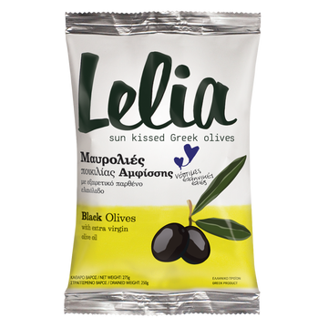 Lelia - Black Olives with Extra Virgin Olive Oil - 250g