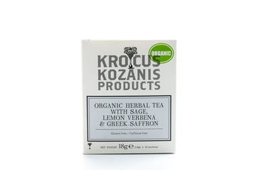 Organic Herbal Tea with Sage, Lemon Verbena and Greek Saffron