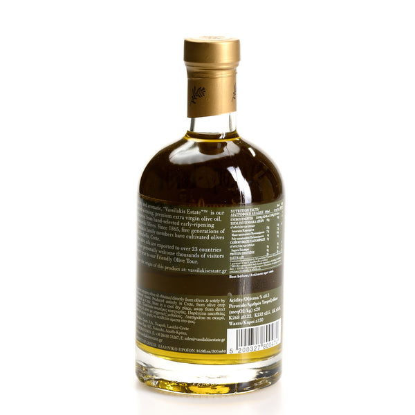 Vassilakis Estate Extra Virgin Olive Oil - Mirabello, Crete (500 ml)